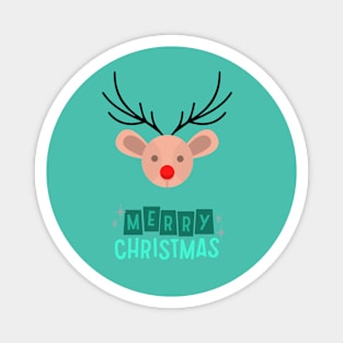 Merry Christmas Deer Magnet